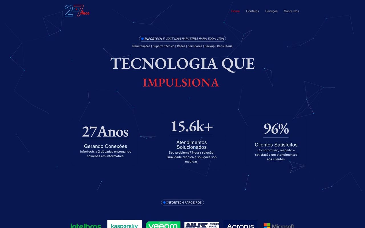 Captura do site Infortech