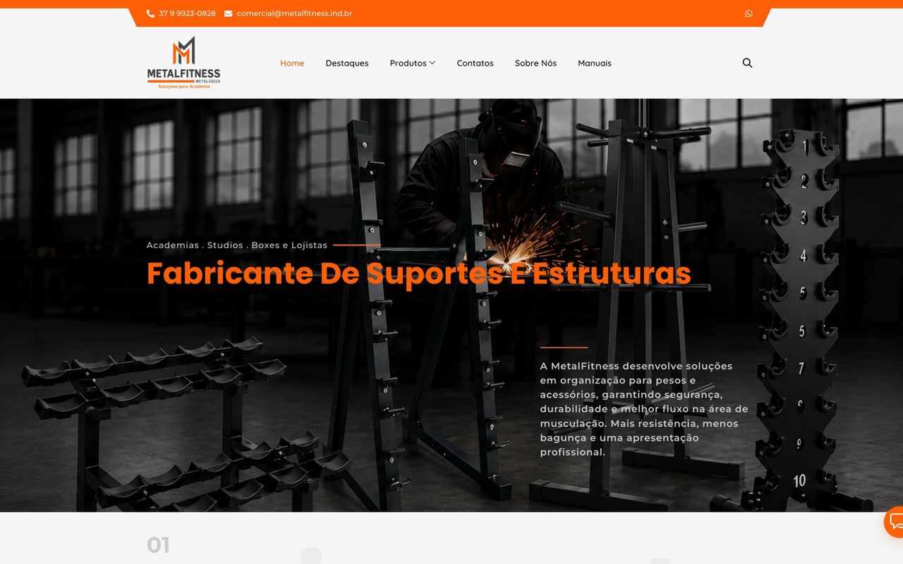 Captura do site MetalFitness